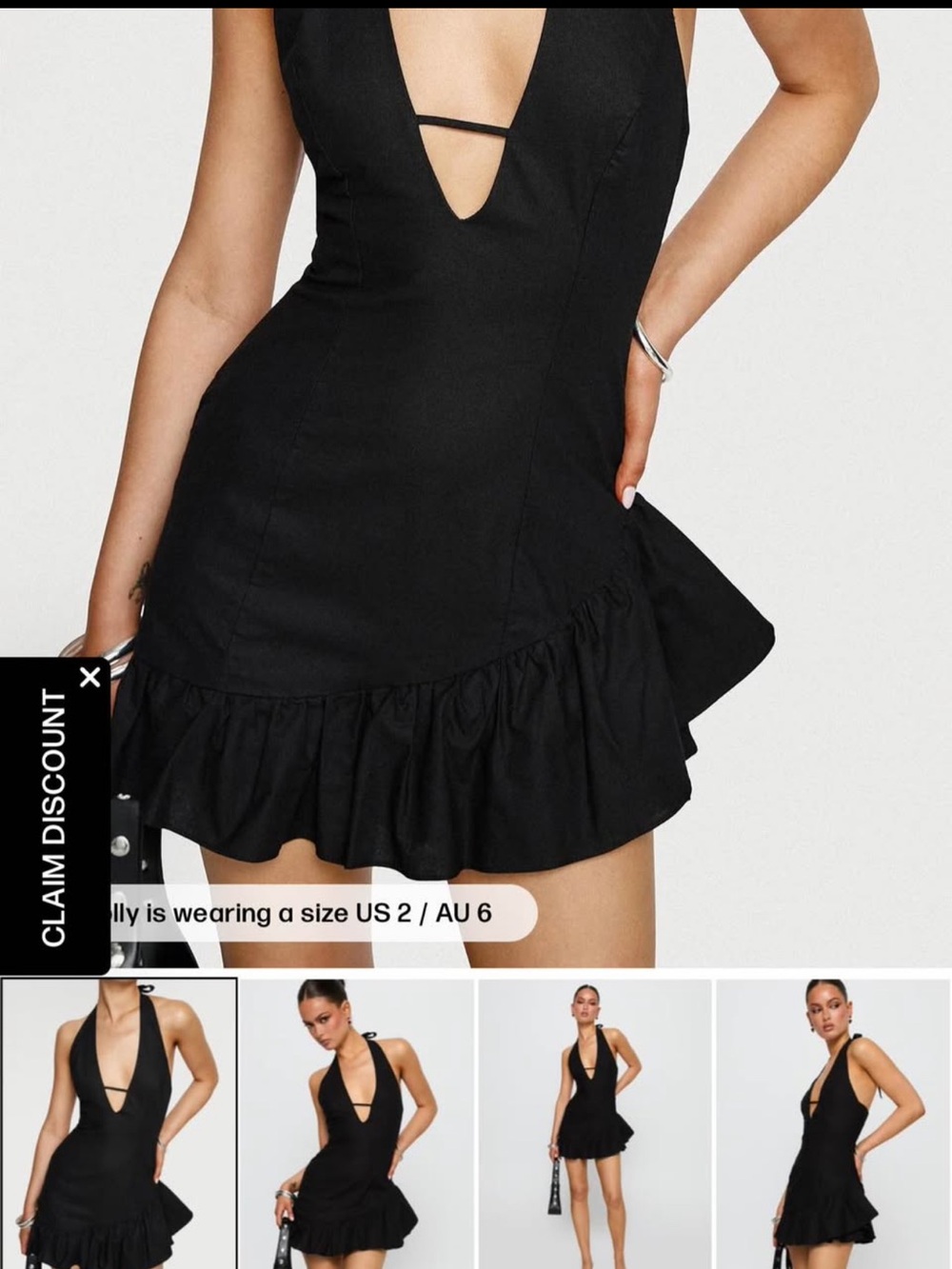 Brand new Princess polly solitaire halter mini dress size-8